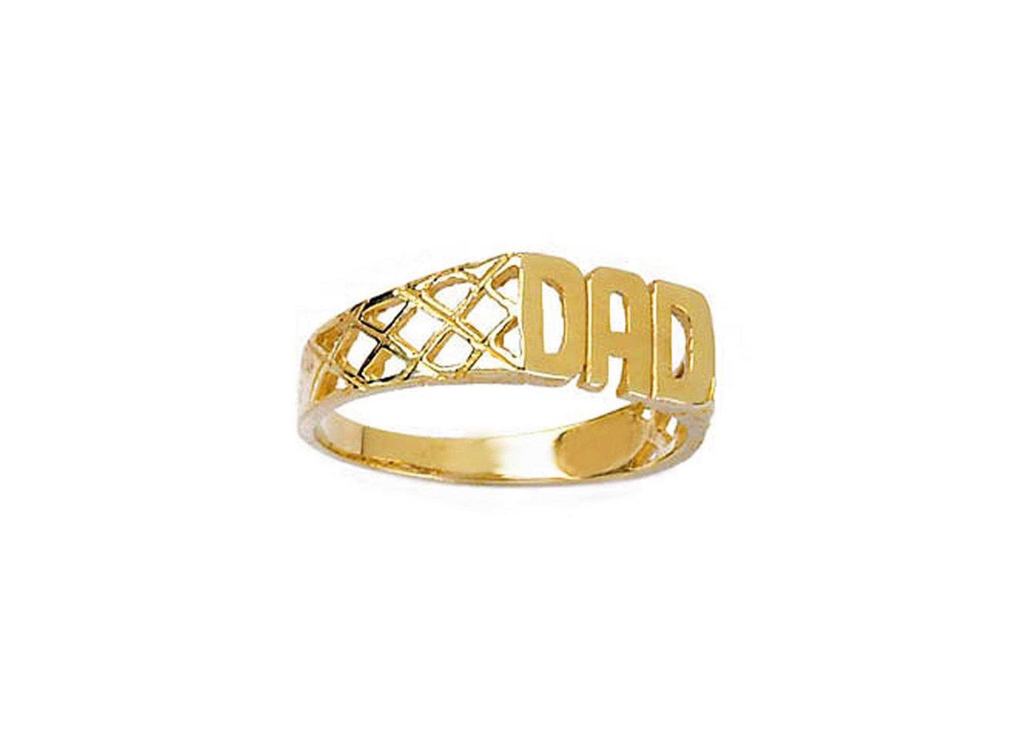 9ct Yellow Gold ID Sides Dad Ring